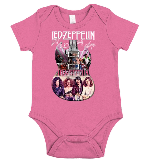Led Zeppelin Guitar Signatures Short Sleeve Baby One-Piece