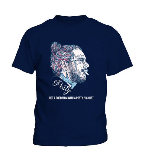 Posty just a good mom with a Posty Playlist Kids T-Shirt