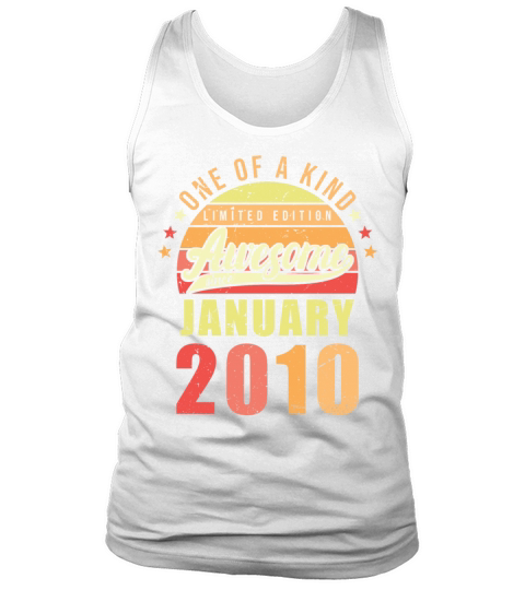 Birthday Awesome since January 2010 Tank Top Unisex