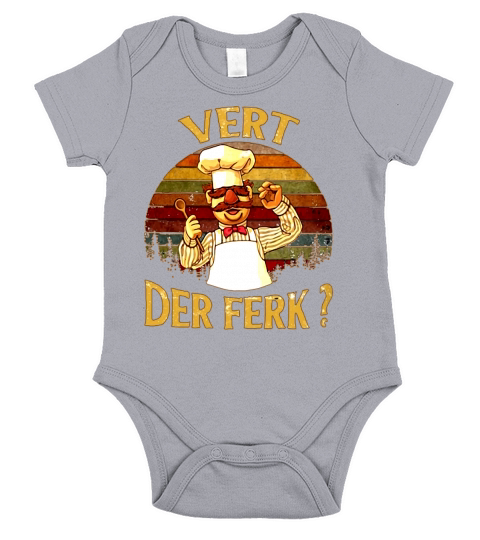 Vert Der Ferk Swedish Chef Vintage Retro Short Sleeve Baby One-Piece