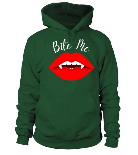 Bite Me Halloween Vampire Lips Fangs Women's Hoodie