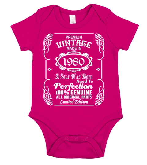 Vintage made in 1980 Short Sleeve Baby One-Piece