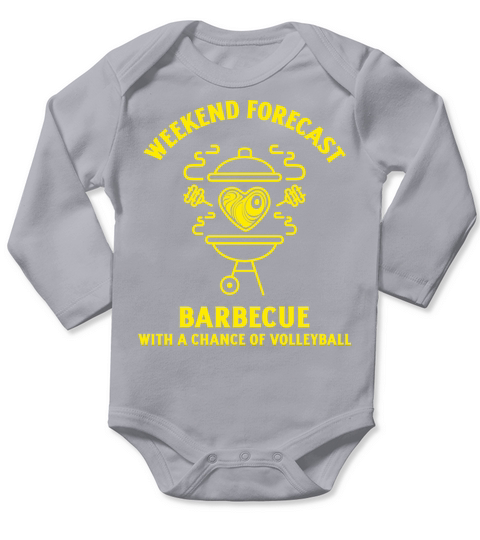 Weekend forecast barbecue with a chance of volley Long Sleeve Baby One-Piece