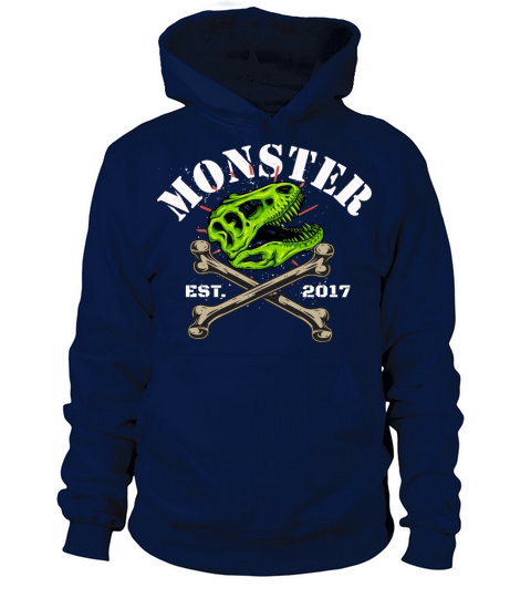 Monster Dinosaur Est 2017 Kids Birth year Men's Hoodie