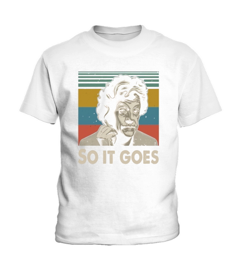Kurt Vonnegut So it goes vintage shirt Kids T-Shirt