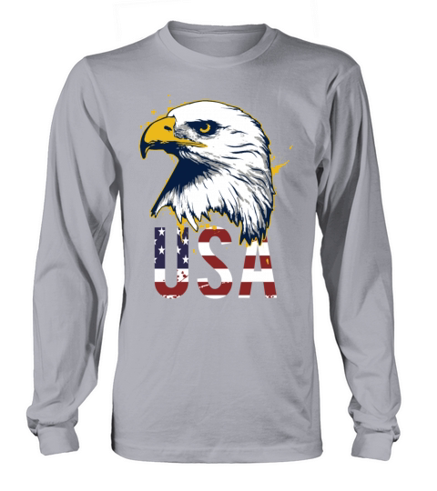 Vintage Bald Eagle USA Gift T Shirt Women's Long Sleeve