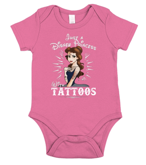 Just A Princess With Tattoos Short Sleeve Baby One-Piece