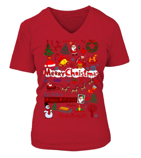 Christmas - Santa - December Women's V-Neck T-shirt