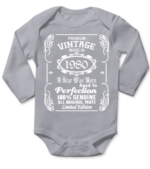 Vintage made in 1980 Long Sleeve Baby One-Piece