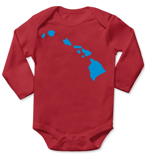 State of Hawaii Long Sleeve Baby One-Piece
