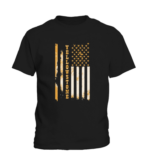 Distressed Yellowstone Flag Kids T-Shirt