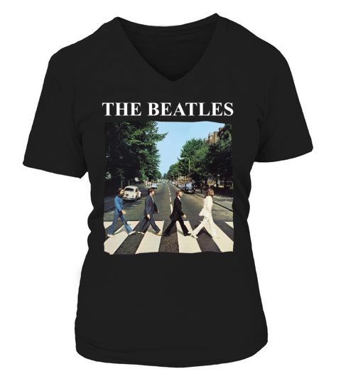 The Beatles Abbey Road Band Logo V-neck T-Shirt Woman