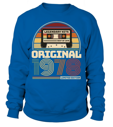 Beautiful Retro Vintage tape birthday 1978 Men's Sweatshirt