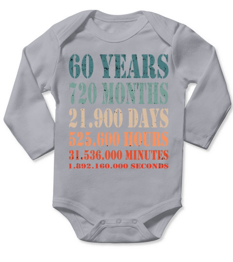 Birthday 60 years vintage 1961 Long Sleeve Baby One-Piece