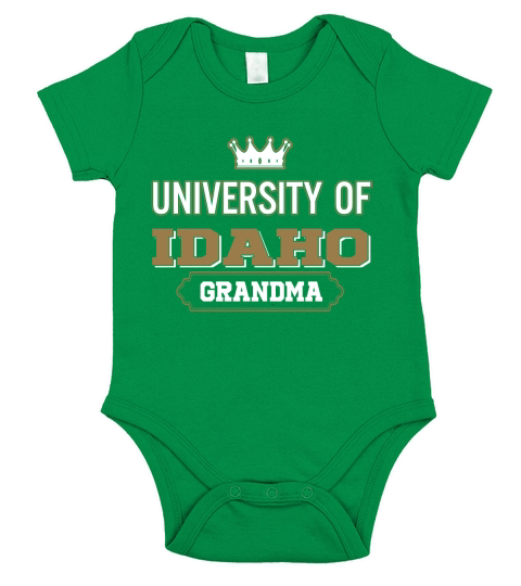 University of Idaho Grandma Great Gift For Grandparents Short Sleeve Baby One-Piece