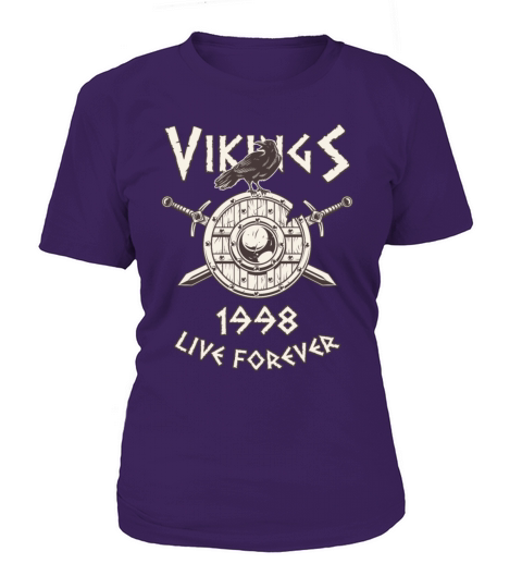 Vikings Live Forever 1998 Norse Birthday Women's T-Shirt