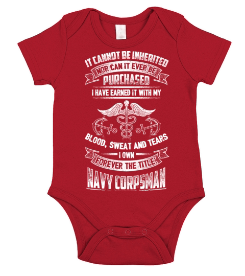 NAVY CORPSMAN girlfriend and Mom Short Sleeve Baby One-Piece