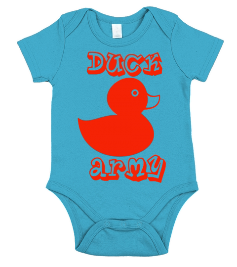 Duck Army - Red Short Sleeve Baby One-Piece