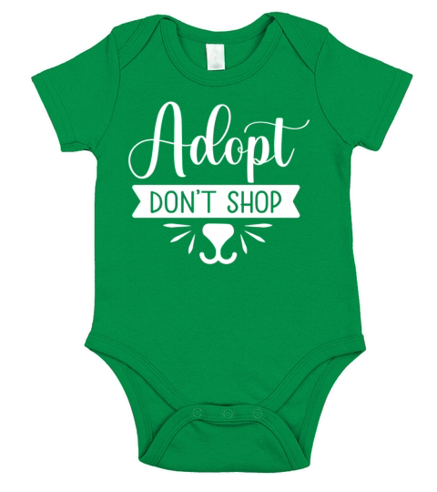 Adopt Dont Shop Dog Lover Short Sleeve Baby One-Piece