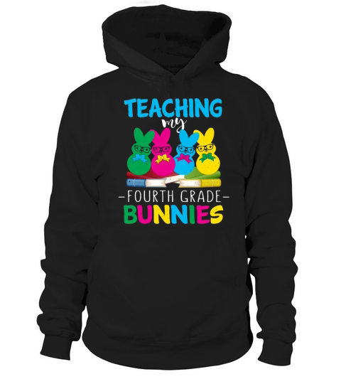 4th Grade Teacher Cute Bunny Egg Day Easter Sunday Hoodie Unisex