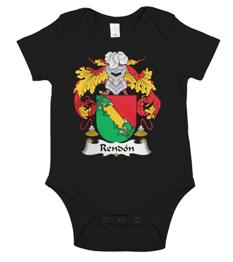 Rendon Family Crest Spanish Family Crests - Coffee Mug (colored) Short Sleeve Baby One-Piece