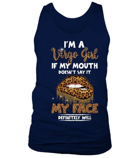Im A Virgo Girl Leopard Printed Birthday Men's Tank Top