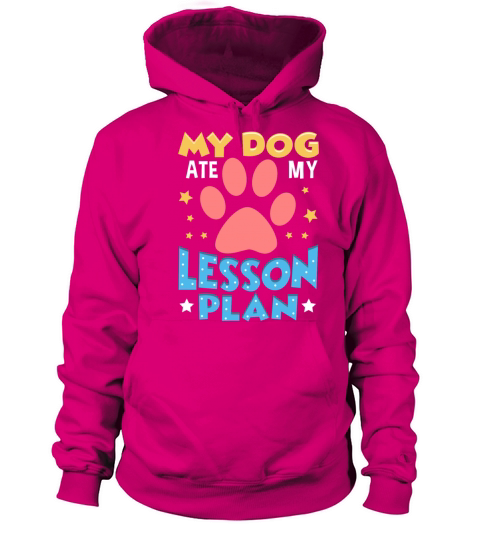 Teacher Back To School dog ate my lesson plan Women's Hoodie
