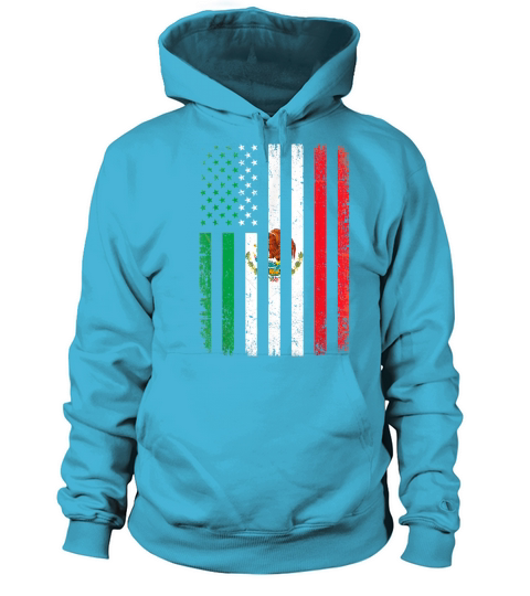 Mexico Flag Shirt USA American Mexican Men's Hoodie