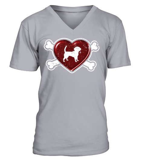 Dog Valentine Shirt Dog Owner Valentines Day Men's V-Neck T-shirt