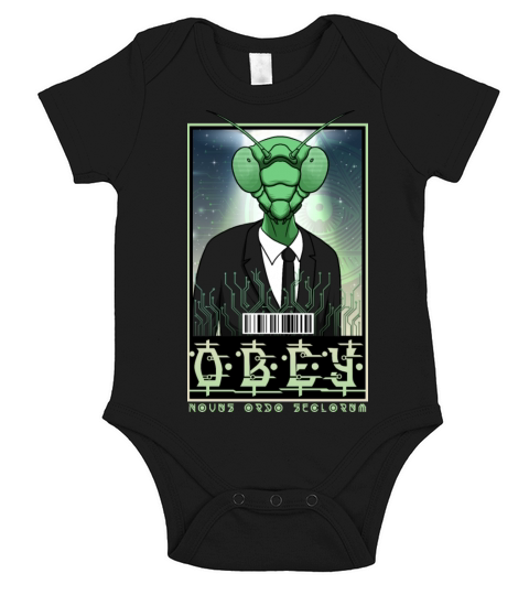 Obey - Novus Ordo Seclorum - Mantis Alien Short Sleeve Baby One-Piece