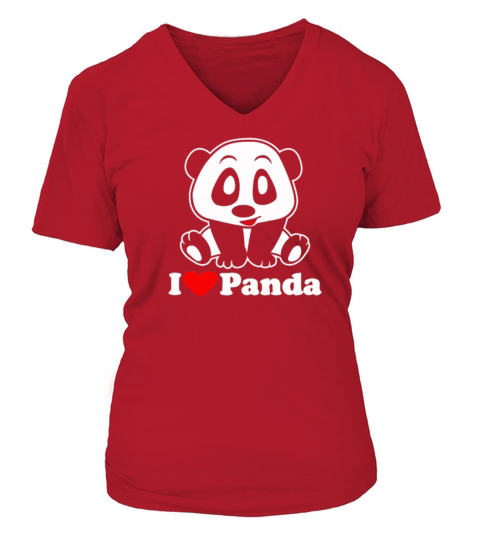 I love Panda Women's V-Neck T-shirt