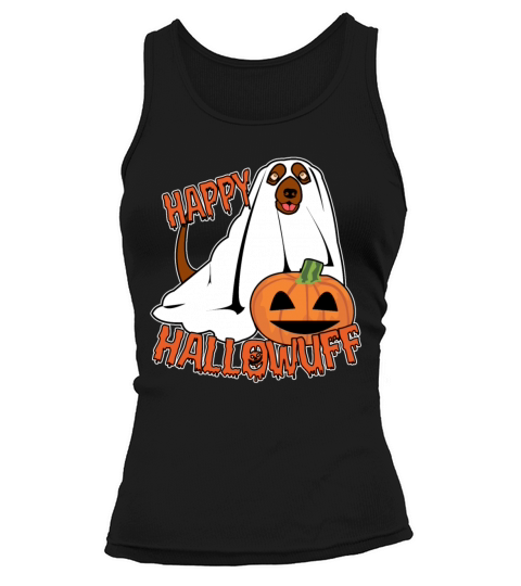 Happy Hallowuff Halloween dog ghost pumpkin Women's Tank Top