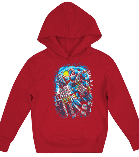 Giant Mecha Robot Anime Kids Hoodie