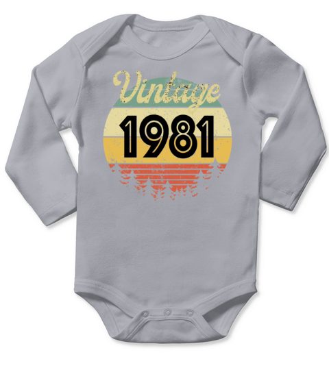 Vintage 1981 Gift Long Sleeve Baby One-Piece
