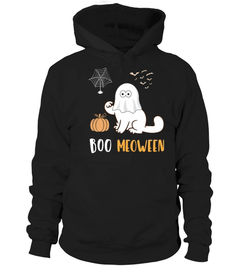 Boo Meoween Halloween cat Gift Women's Hoodie