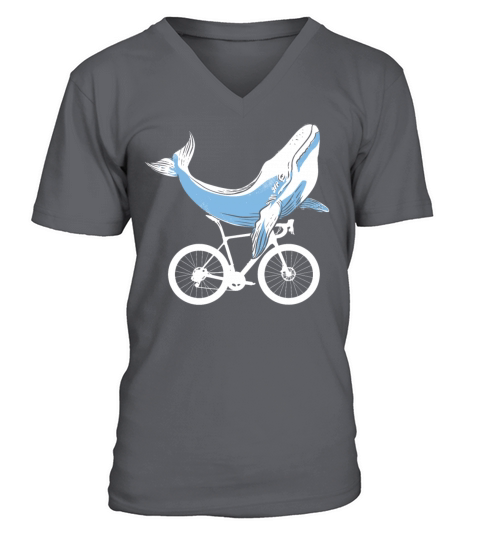 Bike Whale Cyclist Bicycle Lover Biker Biking MTB Men's V-Neck T-shirt