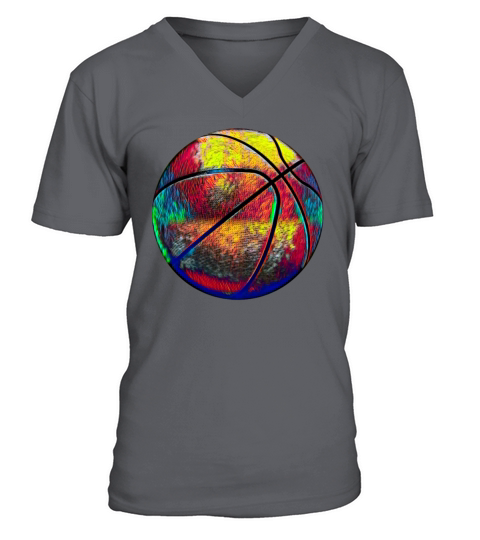 Basketball Ball Sport Fan Design Colored Men's V-Neck T-shirt
