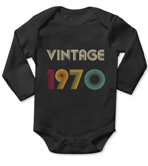 49th Birthday Vintage 1970 Gift Long Sleeve Baby One-Piece