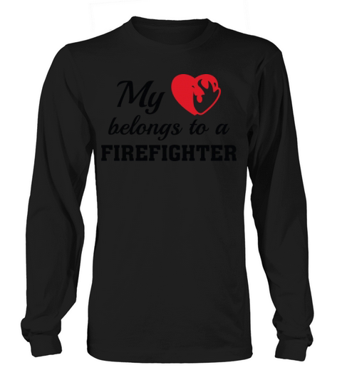 Heart Belongs Firefighter Women's Long Sleeve