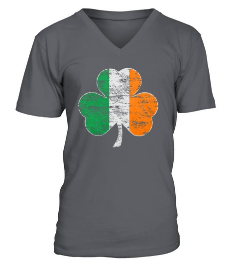 Vintage Distressed Irish Flag Shamrock Men's V-Neck T-shirt