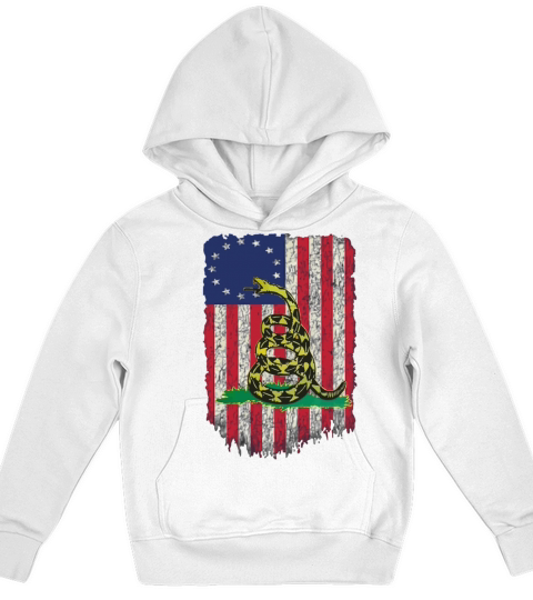American Betsy Ross Flag Don t Tread Patriot On Me Kids Hoodie