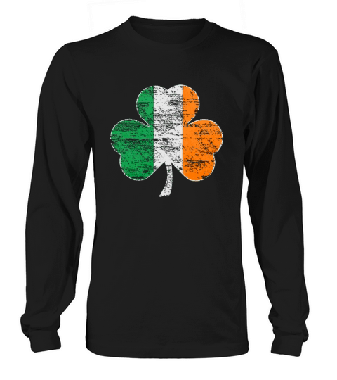 Vintage Distressed Irish Flag Shamrock Women's Long Sleeve