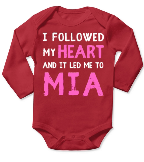 NAMED MIA NAME FIRST NAME DAY SAYING Long Sleeve Baby One-Piece