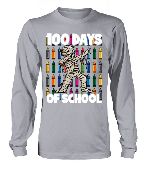 100 Days of School Dabbing Mummy Men's Long Sleeve