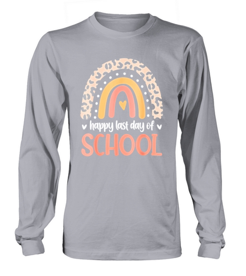Leopard Rainbow Kindergarten Teacher Last Day Of Women's Long Sleeve