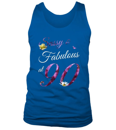 90 Years Old Sassy And Fabulous Floral 1931 90th Birthday Gift Tank Top Unisex