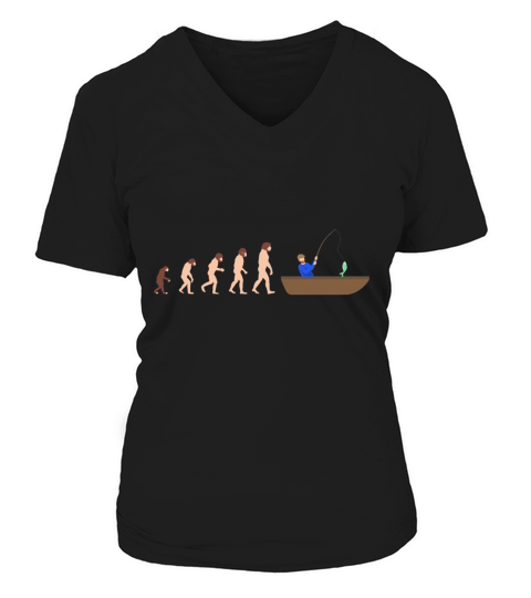 Evolution Fishing Fisherman Funny Gift Idea Women's V-Neck T-shirt