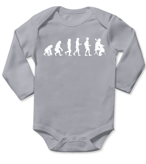Cellist Evolution Gift Idea Cello Player Long Sleeve Baby One-Piece