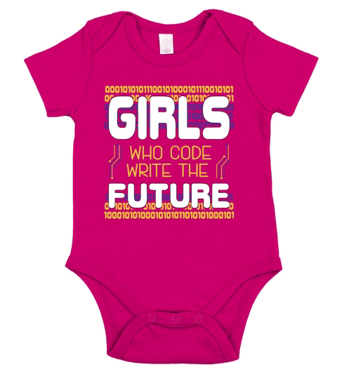 Girls Who Code Coding Girl Programmer Developer For Female Short Sleeve Baby One-Piece