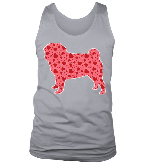 Valentine Hearts Pug Men's Tank Top